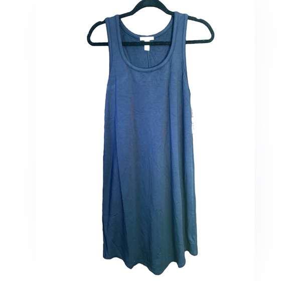 Daily Ritual Women's Supersoft Terry Racerback Midi Shirttail Black Dress Small - Picture 6 of 7